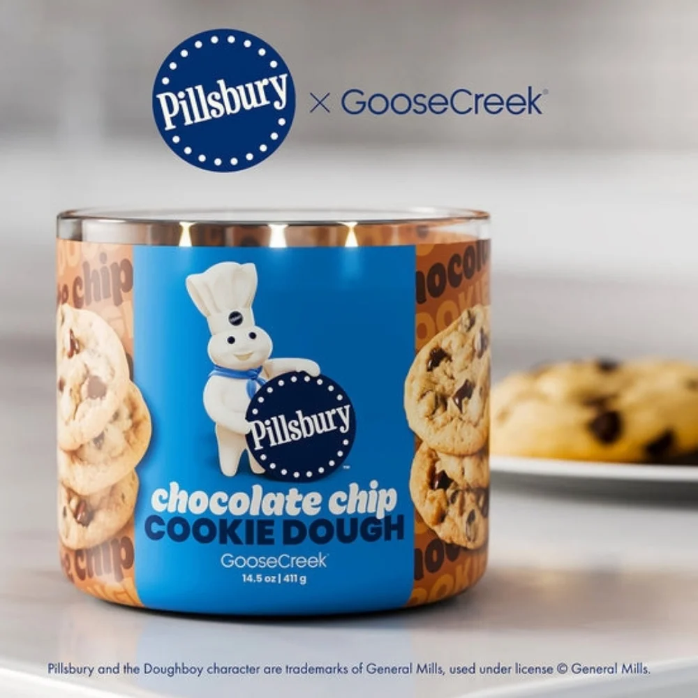 Goosecreek Pillsbury Chocolate Chip Cookie Dough 3-Wick Candle NEW RARE